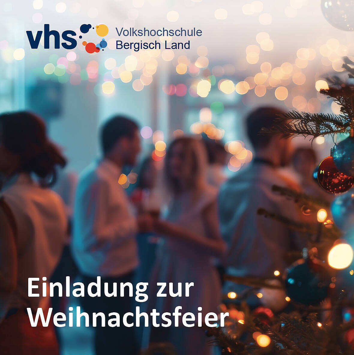 Öffnet die Seite 'Save the Date – VHS Weihnachts- und Einweihungsfeier'